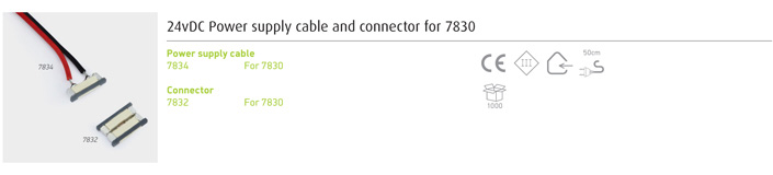 24V/DC napojni kablovi i konektori za 7830